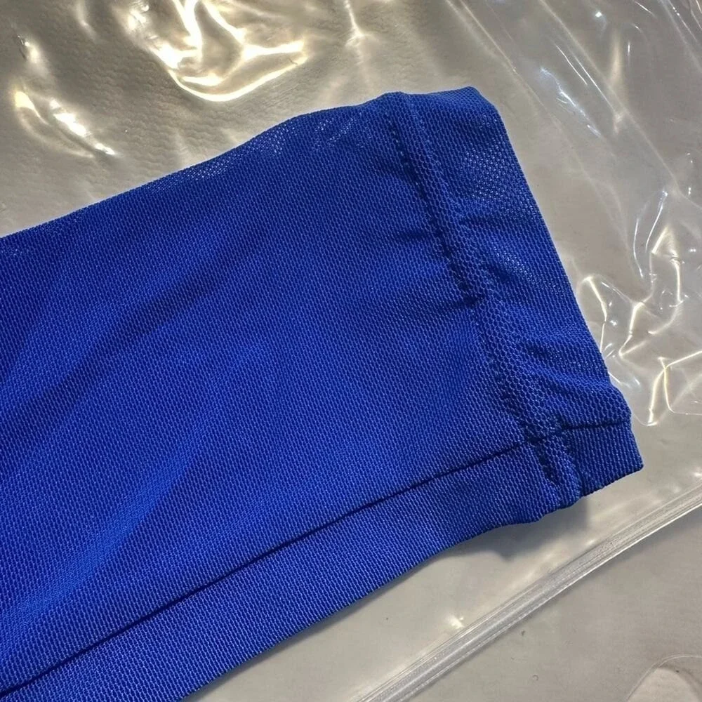 Double Platinum Royal Blue Mesh Long Sleeve Leotard Dance Gymnastics NWT‎ AXS